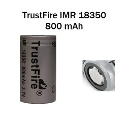 Μπαταρία TrustFire IMR 18350 800mAh 3.7V Flat top